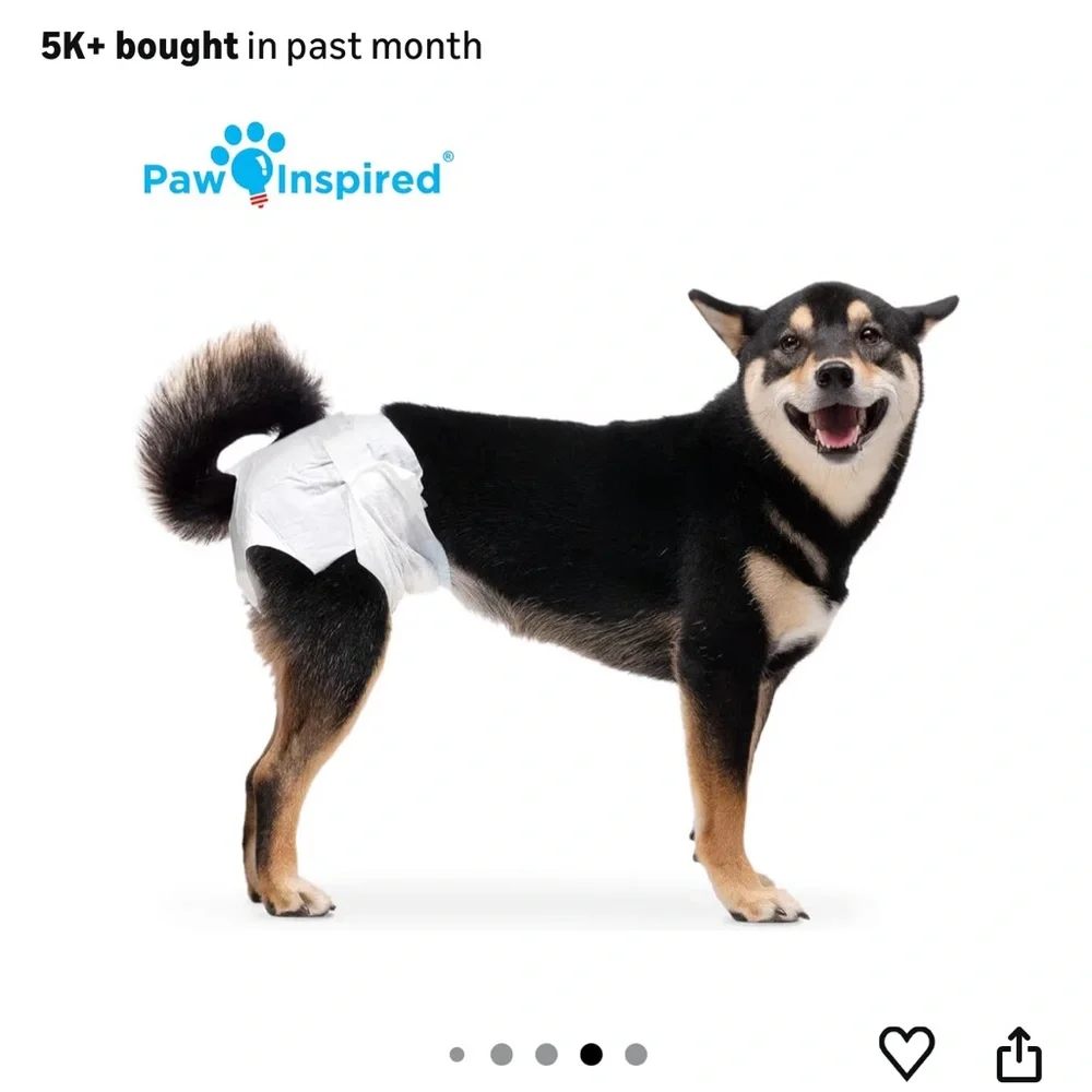 8 Individual Diapers - Medium Ultra Protection Disposable Dog Diapers